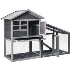 Indoor/Outdoor 2-Story Wooden Animal Hutch/Coop product